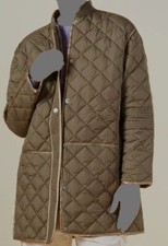 $298 Monrow Women's Green Quilted Full-zip Jacket Coat Size Small