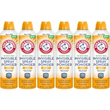 6 Pack Arm & Hammer No White Mess Invisible Spray Powder 7 Ounces Each