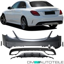 Stoßstange hinten + Diffusor Schwarz passt für Mercedes C-Kl. W205 nicht C63 AMG Stoßstange hinten + Diffusor Schwarz passt für Mercedes C-Kl. W205 nicht C63 AMG