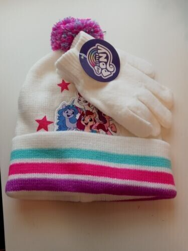 My Little Pony Accessori Ragazze Beanie paio Guanti Biancanti Multicolori