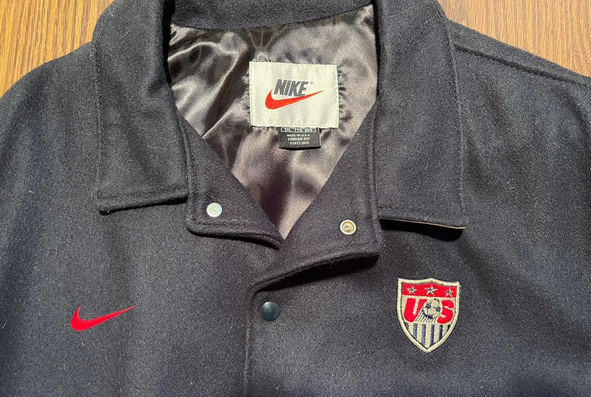 Vintage Nike USA Olympic Soccer Team Varsity Bomber Jacket Wool 