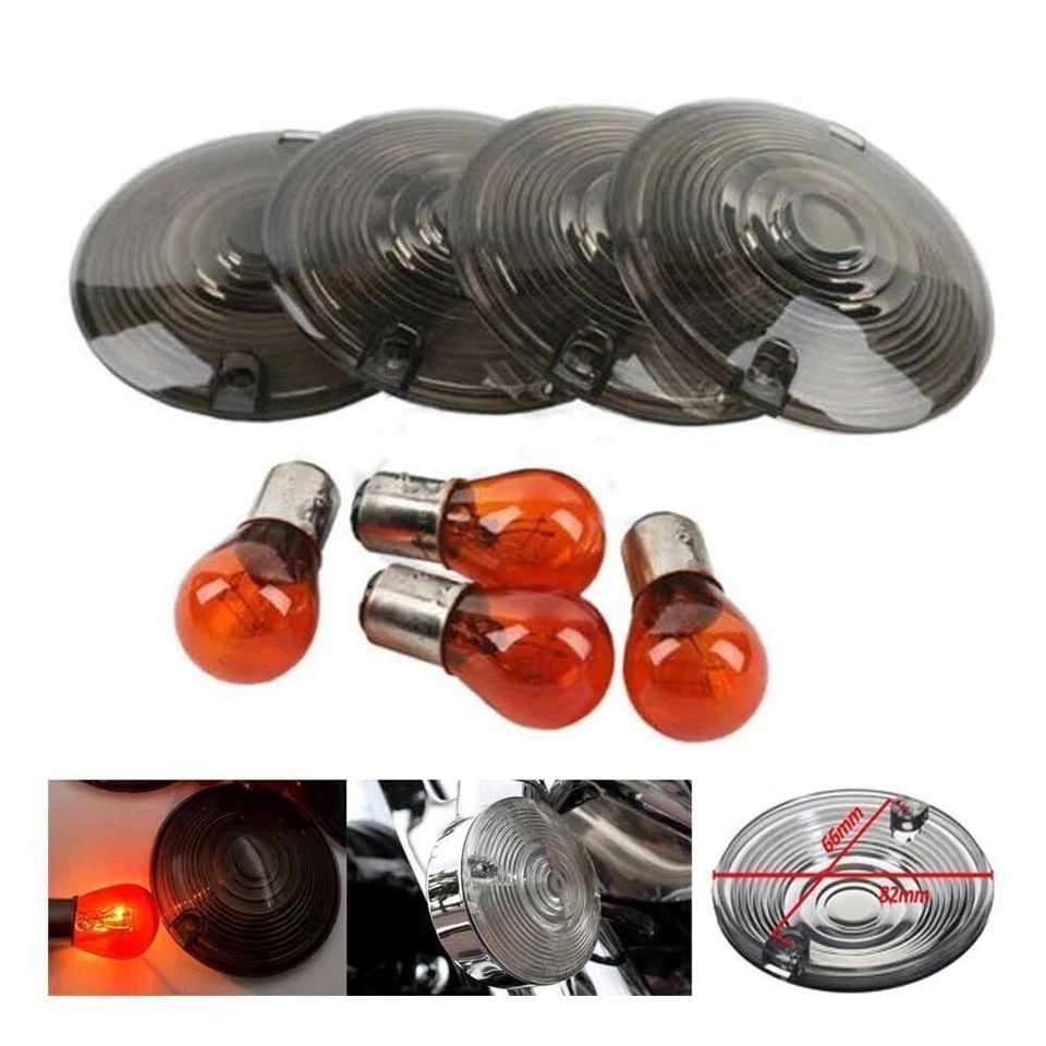 Turn Signal Lens Fit Harley Davidson Electra Glides Road King Smoke Hot Sell USA Foto 4 de 4