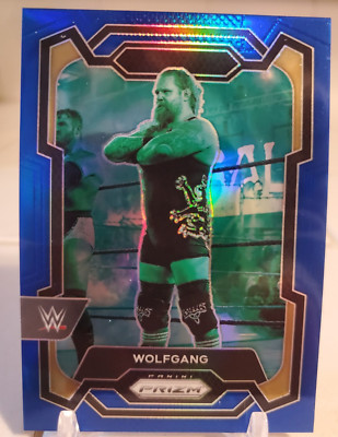 WOLFGANG 2024 Panini Prizm WWE #185 Blue Prizm Refractor #/199 Card NXT Scotland