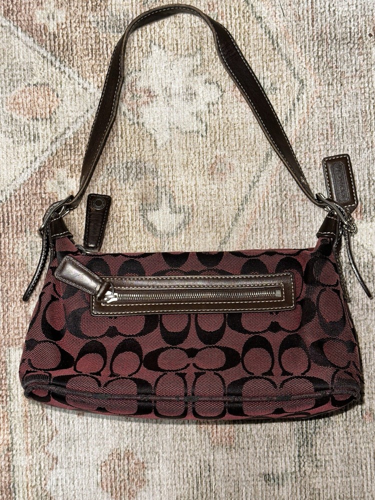 Chocolate Cherry Y2K Coach Medium Satchel Burgandy Dark Brown E2J- 6044