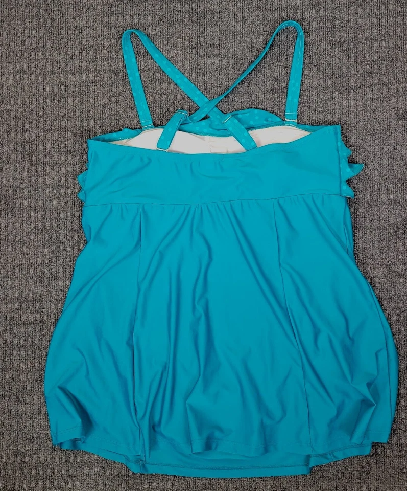 NOVO maiô Liz Claiborne New York com babados peça única tamanho 22W - Imagem 2 de 4