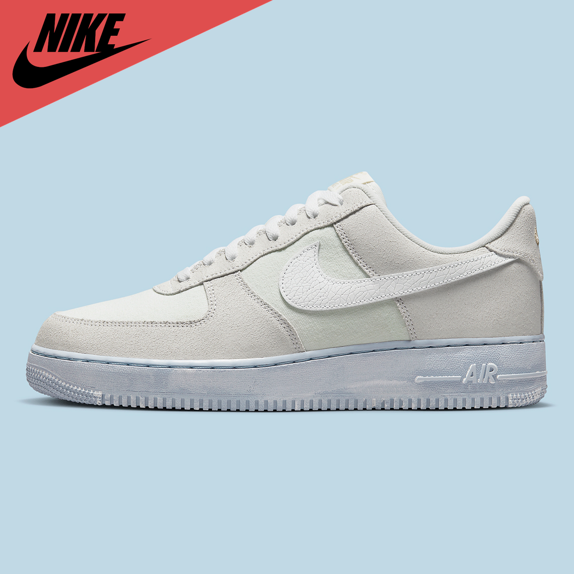 Nike Air Force 1 Low EMB Summit White Blue Whisper - Men