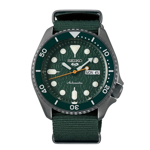 Seiko 5 sports watch srpd 77k1 green steel automatic 24h Free shipping!! |  eBay