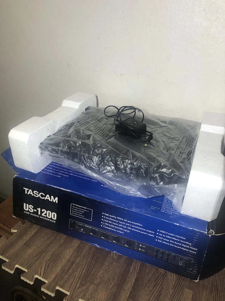 NEW Tascam US-1200 Analog Recording Interface with Power/USB Cord/Box - Image 4 of 4