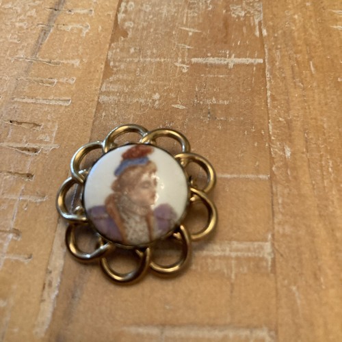 Vintage Kostüm Schmuck Brosche Pin viktorianischer Stil - Bild 6 von 7