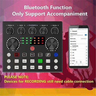 Externe Soundkarte Audio Mixer für Live Streaming Audio Broadcast Live V8S