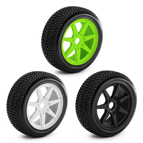 4 Pneus RC Tout-Terrain 17 Mm Hex Pour Buggy 1/8 – Compatible Kyosho MP10, HSP – Caoutchouc Souple Et Roues Plastique