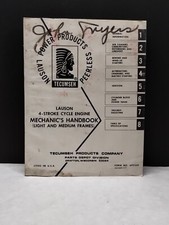 VINTAGE TECUMSEH LAUSON POWER PRODUCTS 4 STROKE CYCLE ENGINE MECHANICS HAND BOOK