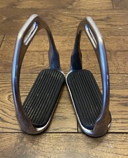 4 1/2" Edelstahl Steigb&uuml;gel mit schwarzen Gummiprofilen