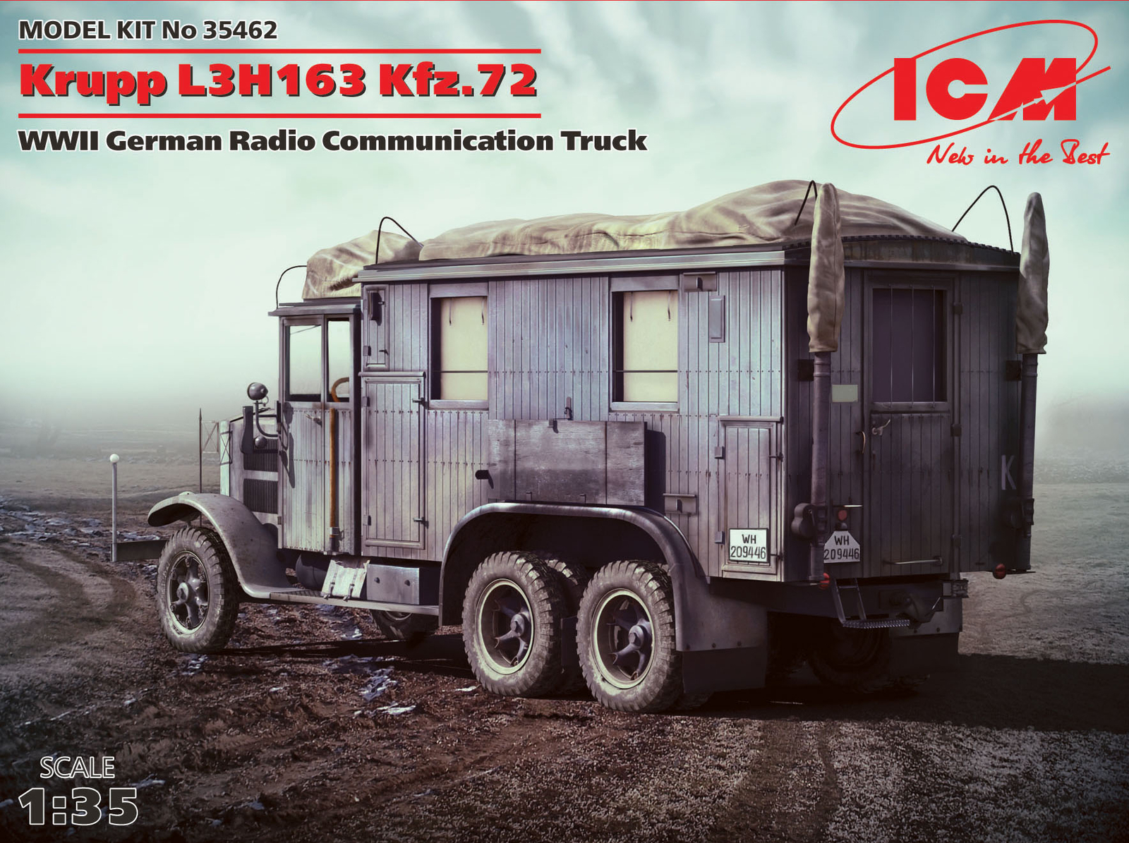 ICM 35462 1:35 Krupp L3H163 Kfz.72, WWII German Radio Communication Truck