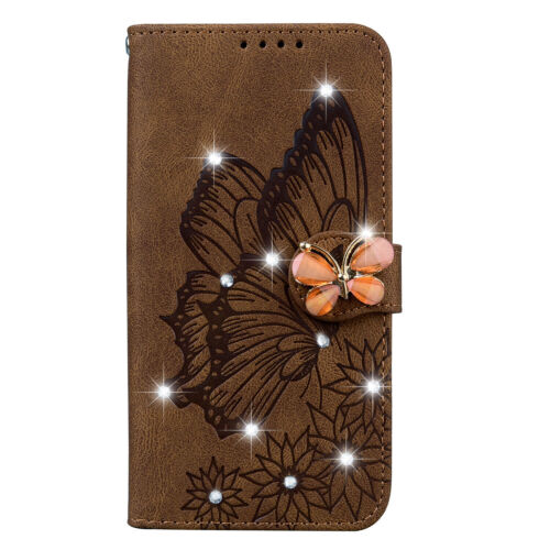 Butterfly Diamond Wallet Phone Case For Google Pixel 9 8 7 6 Pro XL 7A 8A 9A 6A - Picture 13 of 18