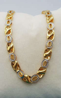 Necklace Rolex Goldkette Authentic Gold Chain 22K Both Side