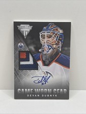 2013-14 Panini TITANIUM GAME WORN JERSEY AUTO #GA-DDU Devan Dubnyk /10 3 CLR