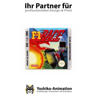 F1-Race [DMG-F1-NOE] GameBoy Ersatz Label Aufkleber