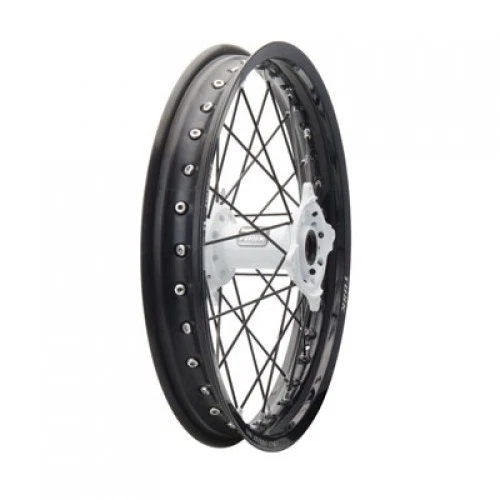 Tusk Impact Complete Wheel - Rear 18 x 2.15 Black Rim/Black Spoke/White Hub
