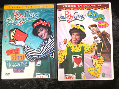 MISS PATTY CAKE'S EGG STRAVAGANZA & BIBLE STORY SING-ALONG SONGS 2 DVDS