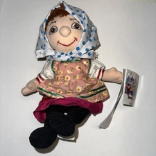 Disneyland Its A Small World After World Belgian Girl Plush Doll NWT 8"