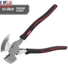10 Inch Fencing Demolition Pliers Dual Ended Hammer Staple Puller Cutting Tool