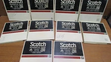 Lot of 10 Scotch 200 Reel to Reel 7" Tapes Blanks Classic Rock Recorded