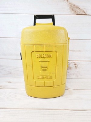 Vintage 1981 Coleman 220 228 275 Lantern Yellow Clam Shell Carry Case