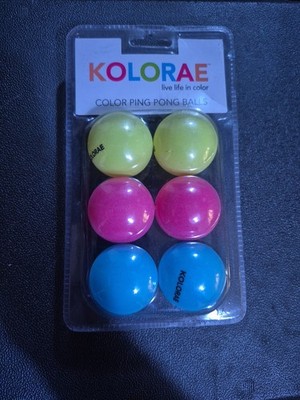 Pack of 6 Kolorae Color Ping Pong Balls