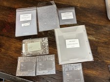 Close to my Heart LOT OF 8 assorted Overlays, embossing folders  storage NEW