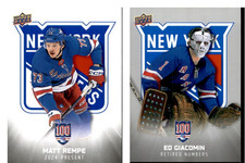 2025-26 Upper Deck New York Rangers Centennial Base cards 1-200 U-Pick List