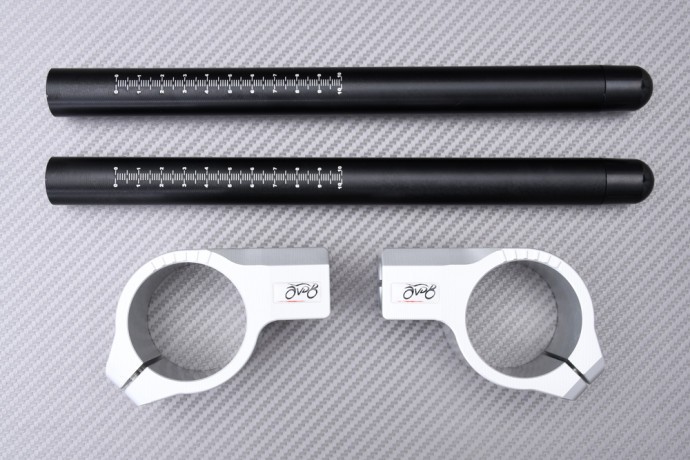Demi-guidons 43mm en alu usiné pour la finition du Suzuki V-Strom 1000