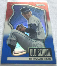 2022 Prizm Baseball Nolan Ryan New York Mets Old School Red White & Blue Prizm