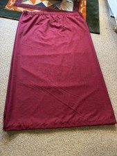 Blackout Lined Pencil Pleat Curtains 90” Wide By 72”Drop Deep Red Pair Of 2