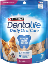 Purina Daily Oral Care Dog Dental Chews for Small and Medium Breed Dogs - 60 Ct