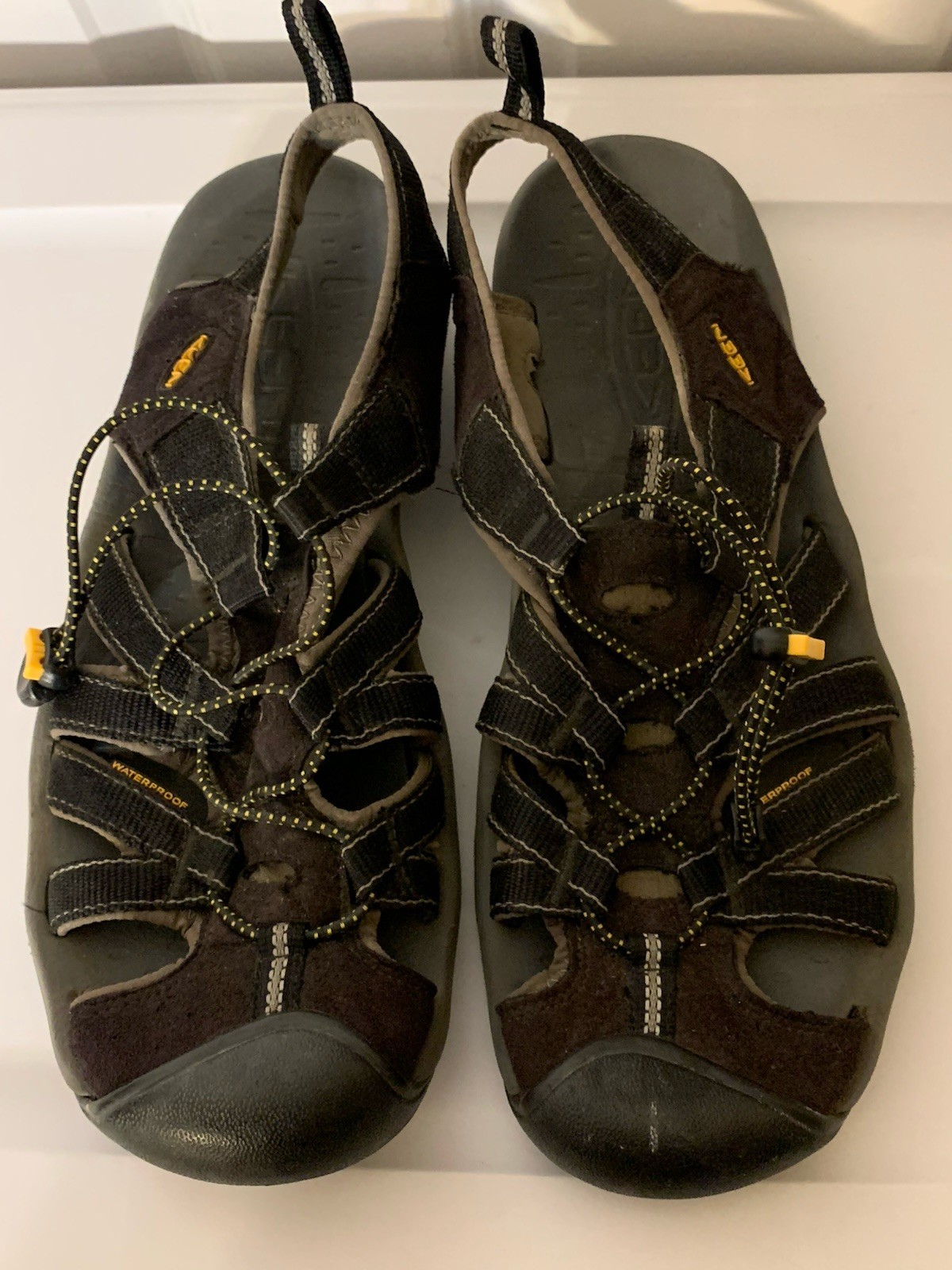 Keen Kanyon 1126 BGKA Sandali Uomo Taglia 13 Escursionismo Acqua Nero Giallo Impermeabili