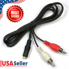 1m 3.5mm Jack Aux to 2 RCA Audio Video Cable Stereo Y Splitter Cable AV Adapter