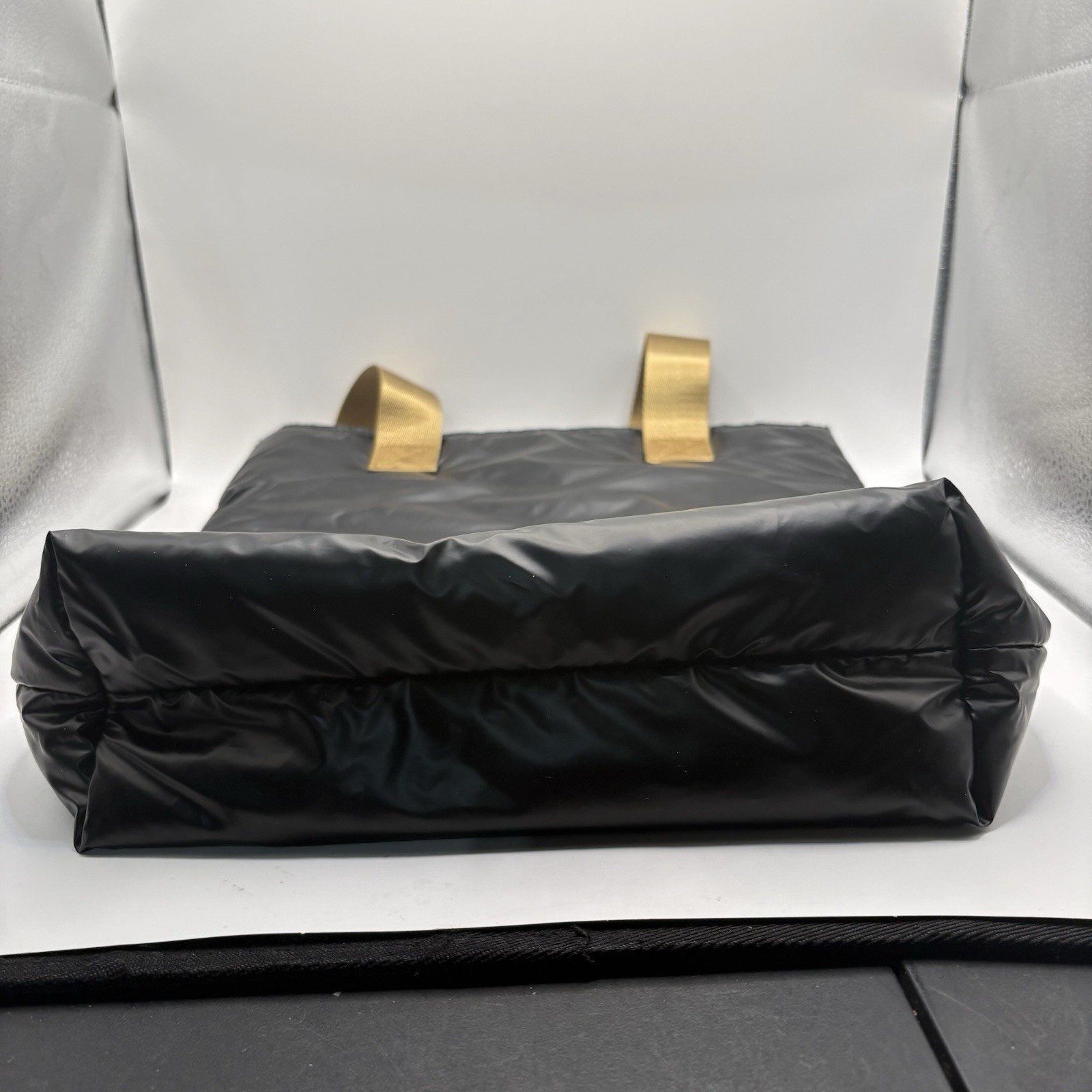 CALVIN KLEIN FRAGRANCES Black Tote Bag Gold Shoulder Strap NEW NWT image 7