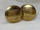 VTG Estate 12K GOLD FILLED Cuff Links Etched Western Design Initial G Monogram — photo 2