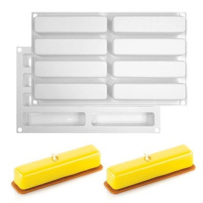 Long Square Shape Bar Mold Energy Bar Maker Silicone Mold for Ganache Jelly C...