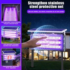 10W Solar Mosquito Killer Lamp Outdoor Waterproof IP65 Electric Shock Bug Zapper