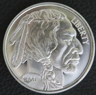 1 Troy oz Sunshine Mint Buffalo .999 Silver Round Mint Mark SI