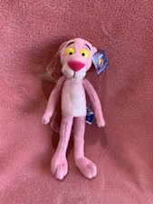 Pink Panther Plush Soft Toy Window Ornament With Suction Pad Cup Suckers Vtg 8"