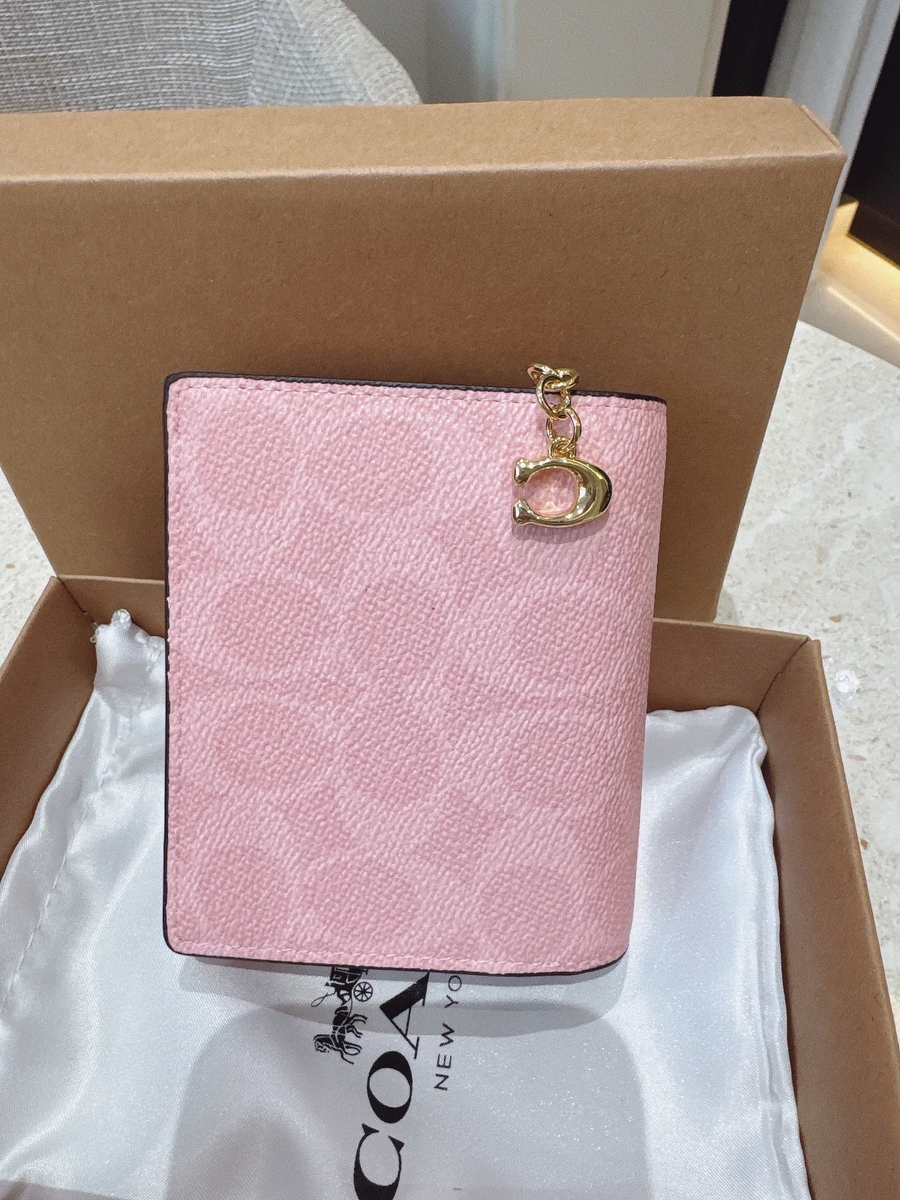New Coach khaki / Snap CBN32 Wallet In Signature Canvas in Powder