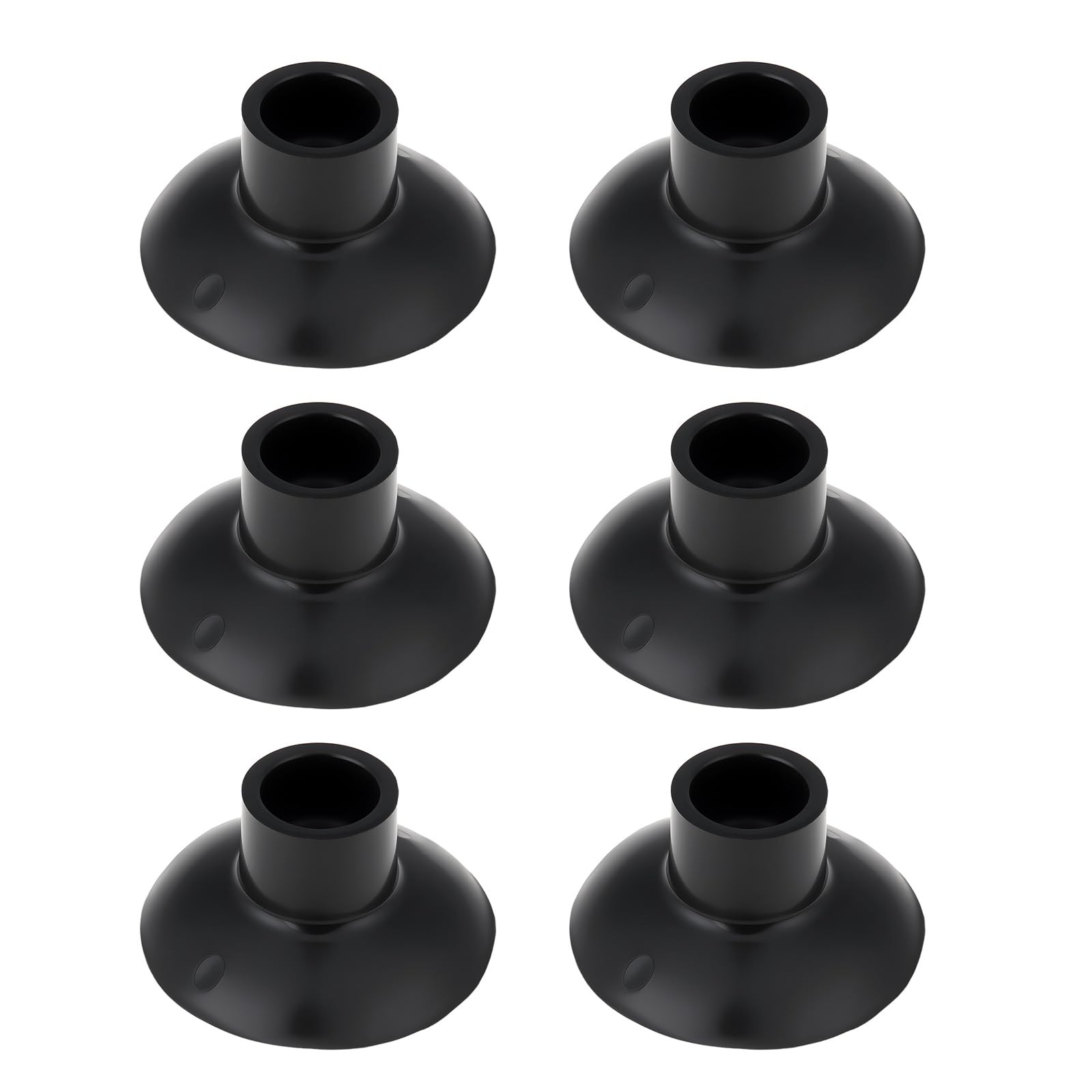 Lot de 6 ventouses noires en caoutchouc de 25mm pour fixer auvent et trampoline