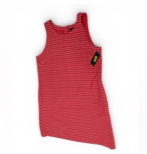 Tommy Hilfiger Dress SZ 14 Striped Sleeveless Button Back sailor preppy Classic