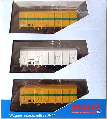 PIKO: Koffer ''ETF'' bestehend aus 3 2-achsigen gedeckten Waggons - neuwertig