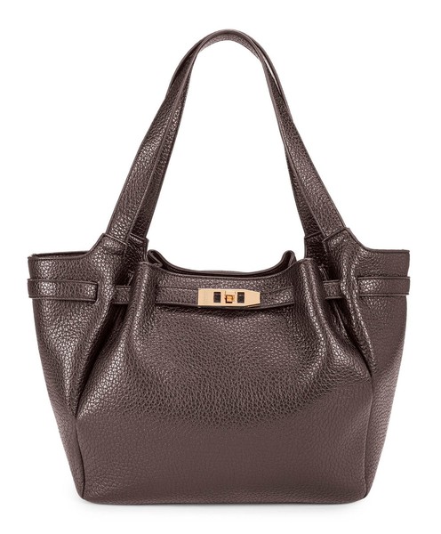 L.Credi Sarit Shopper Shopper Tasche Chocolate Dunkelbraun Neu-image