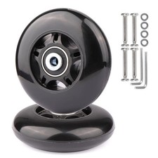 Black Inline Skate Wheels 84mm 80mm 76mm 72mm Quiet and Wear Resistant