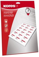 Kores Universal Etiketten 70 X 42,3 Mm Weiß 525 Etiketten Auf 25 Blatt A4